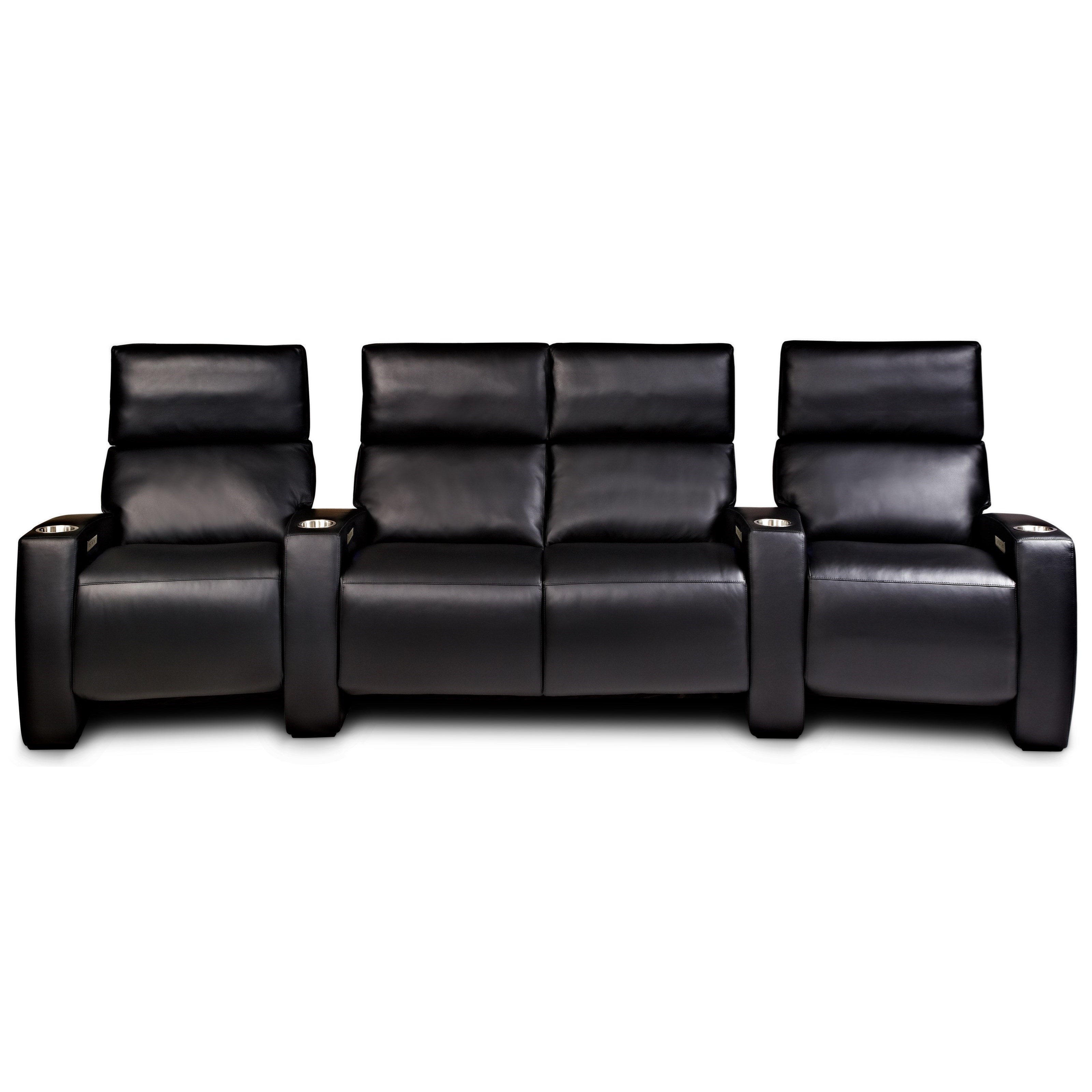 American Leather Monroe 4Seat Power Reclining Home Theater Set with